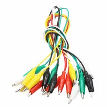 50cm 10pin Double-end Alligator Clips Jump Wire Male Female Crocodile Clip Test Lead Jumper Wire Line Cable DIY Connection
