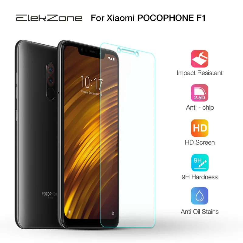 3 шт. закаленное стекло 9H с нанопокрытием для экрана телефона Xiaomi PocoPhone F1 защитная