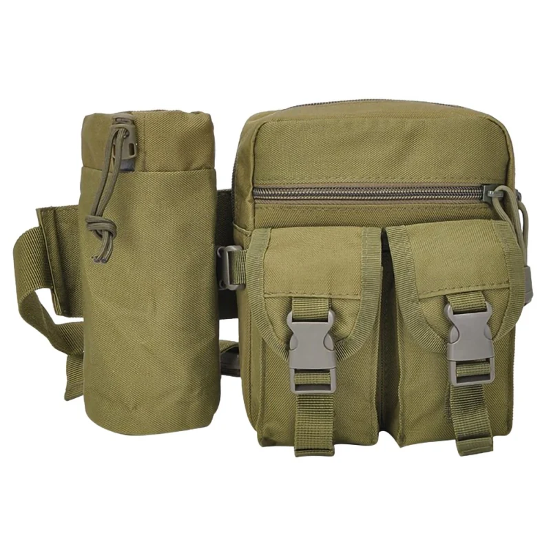 

Outdoor Tactical Waist Bag Waterproof Camping Hiking Waist With Kettle Bag Fanny Pack Shoulder Bag Travel Hunting Waist Pack