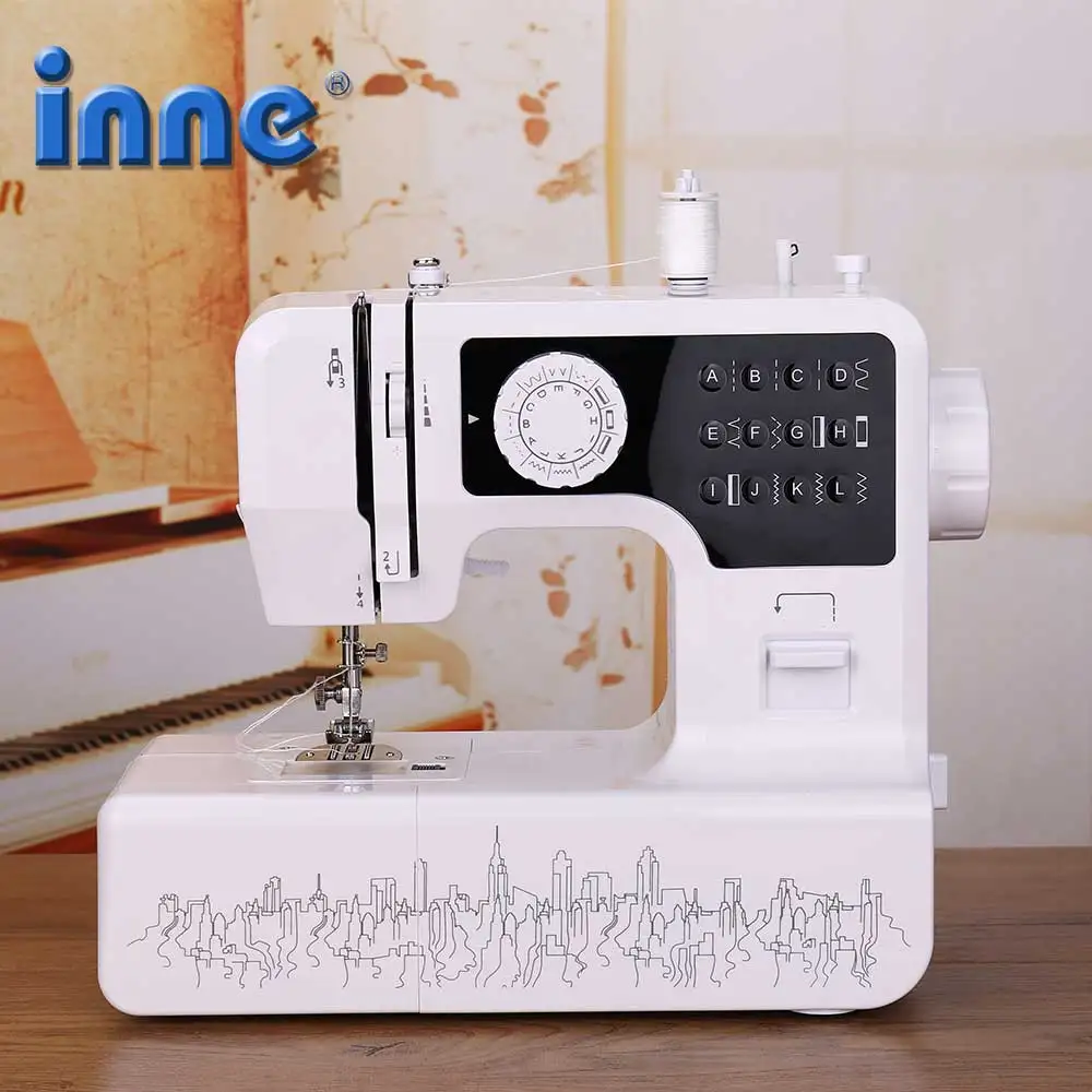 New Compact Sewing Machine Beginner Mini Sewing Machine Portable Sewing  Machine Set Multifunction Household Sewing Machine with 12 Built-in Stitch  Pattern Foot Pedals and Lights