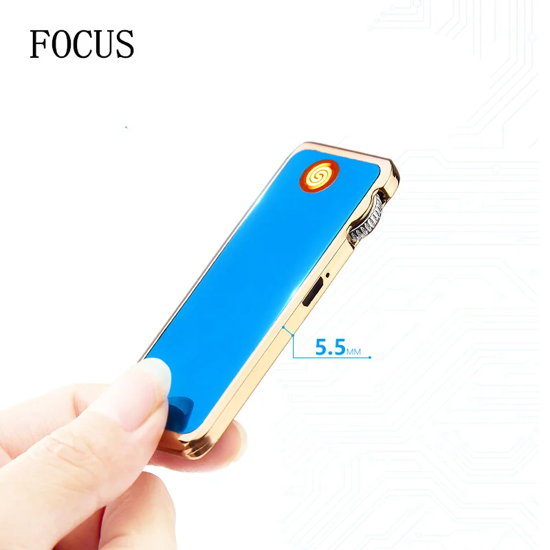 

FOCUS MINI Touch Sensitive USB Lighter Small Electric Lighter Rechargeable Cigarette Lighters With Gearwheel