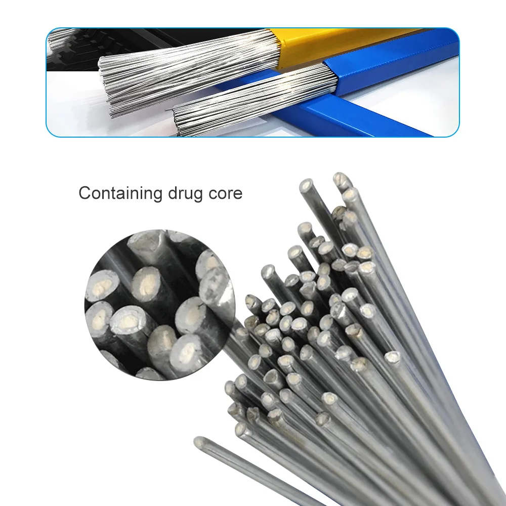 10-50pcs Welding Rods No Need Solder Powder Aluminum Welding Rod 1.6/2mm Brazing Low Temperature  Aluminum Solder Soldering Rod leather welding hood