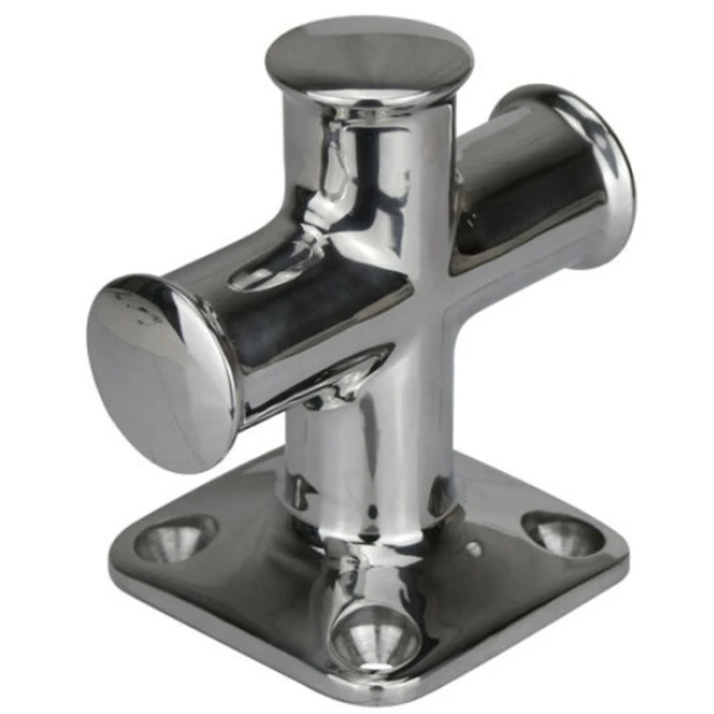 

Cross Bollard Solid Polished 316 Stainless Steel for Boat Decks 80X80X60Mm