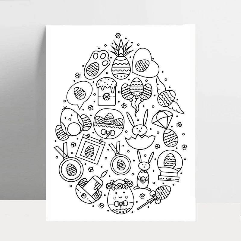 

Easter Egg Clear Stamps Silicone /Seal for DIY Scrapbooking/Photo Album Decorative Card Making Clear Stamps Supplies