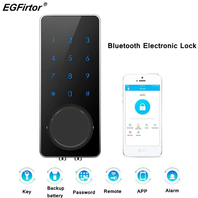 Умная Блокировка Bluetooth бесключевая энтери дверной замок цифровой беспроводной электронный дверной замок Bluetooth с сенсорной клавиатурой автоматический замок