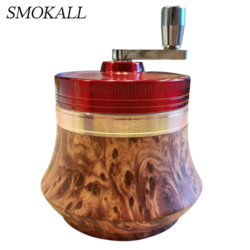 1pcs Metal Hand crank Grinder For Smoking 4 layer 63mm Diameter Herbal