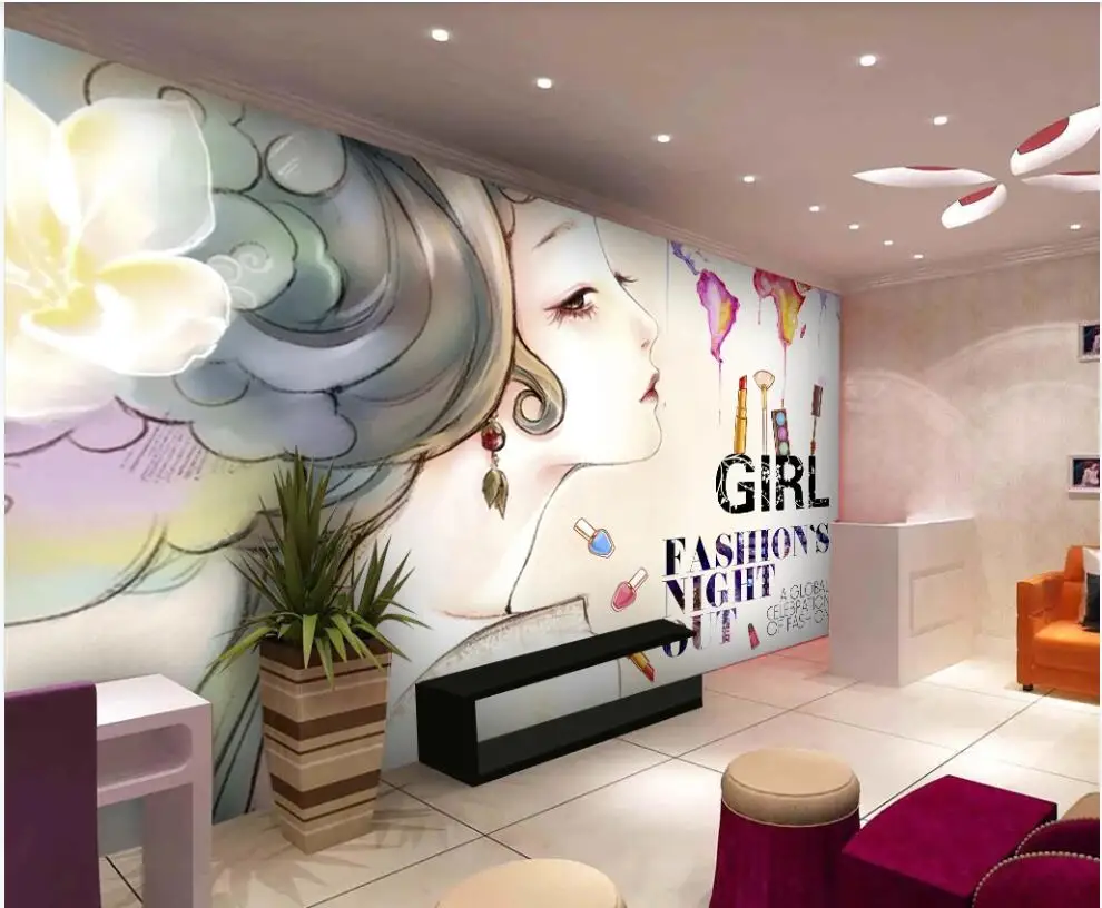 

custom mural photo wallpaper 3d Hand-painted beauty fashion beauty nail tooling living room Wallpaper for walls in rolls