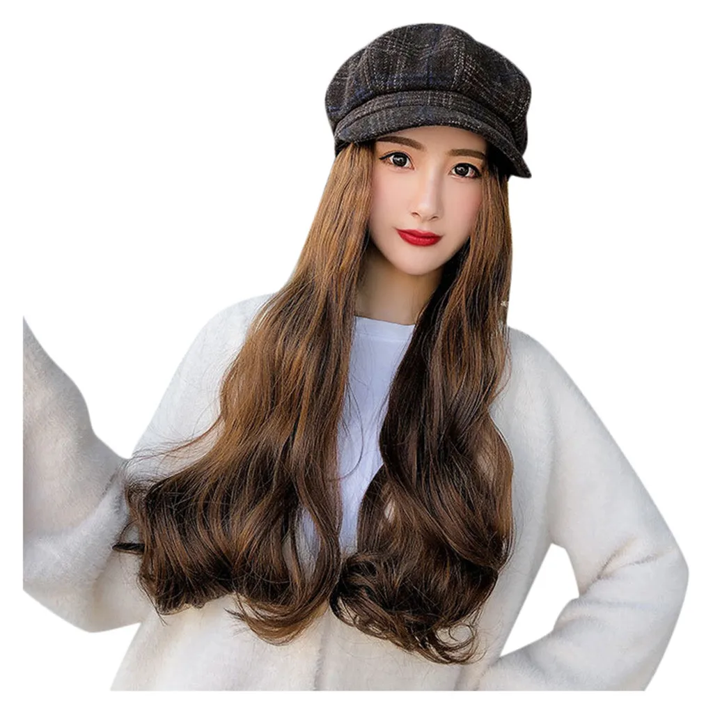 Шапка женская шапка мужская шапка gorros mujer invierno Женские шляпа осень-зима модная повязка на голову, повязка на голову, Головные уборы парик Ha