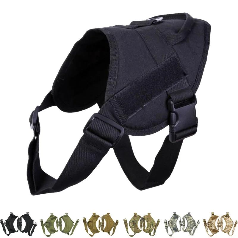 Hunting Dog Clothes Military Gear Police Molle Vest Outdoor Combat Training Tactical Service Protective Harness | Спорт и