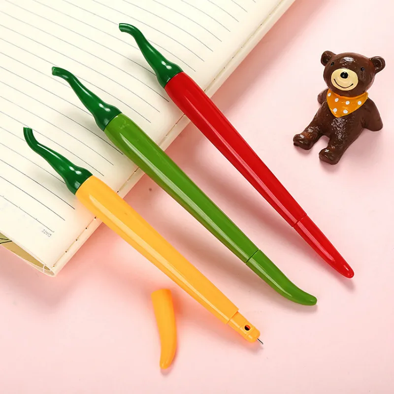 

50PCS Water-based Signature Pen for Creative Simulated Pepper Gel Pens Cute Cartoon Learning Stationery Molding Office Supplies