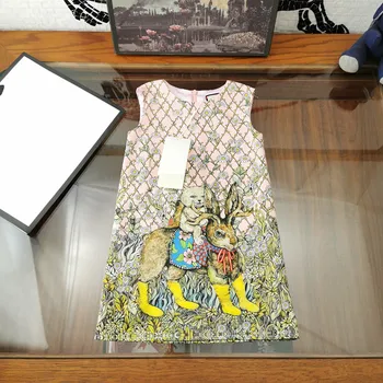 

2020 girls summer new fashion Printed dress