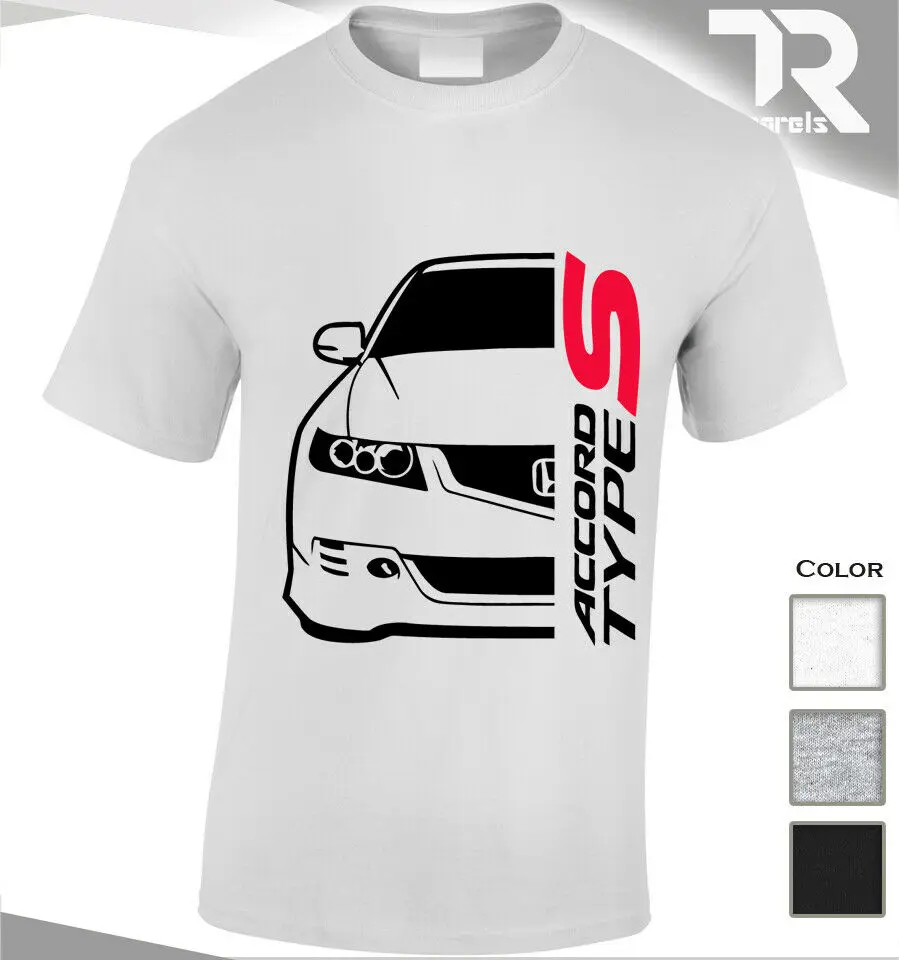 Honda Accord Type S Facing Car Fan Enthusiast T Shirt Turbo Tee Sports Jdm Top