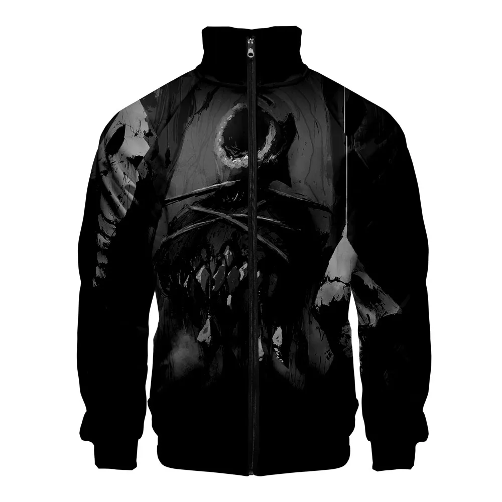 

Frdum Tommy Horror version stimulates gray theme 3D Pokemon Harajuku Stand Collar Janpanese Casual Jacket Zipper Sweatshirt
