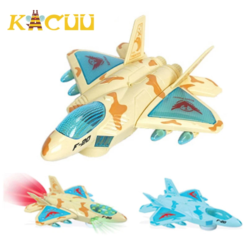 

LED Light Airplane Toys Aircraft Kids DIY Music Lighting Outdoor Game Autopilot Flash Aircraft Model Toys for Children Kids Gift