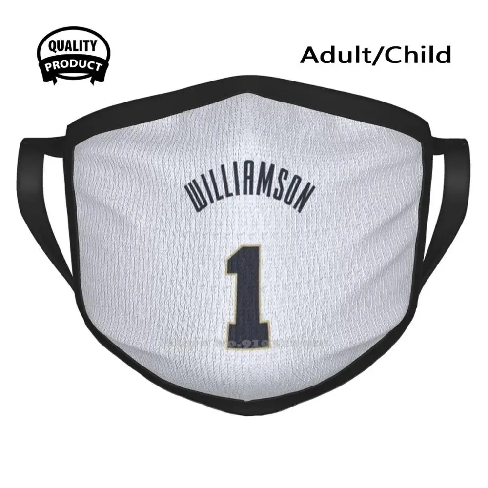 

Sports Art - Zion Williamson Jersey Pelicans White Number Warmer Breathable Face Masks Zion Williamson 1 Pelicans Neworleans