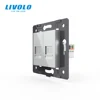 Manufacture Livolo,The Base Of  Socket /Outlet /Plug For DIY Product, 2 Gangs Computer Socket  RJ45 ,VL-C7-2C-11 ► Photo 2/5