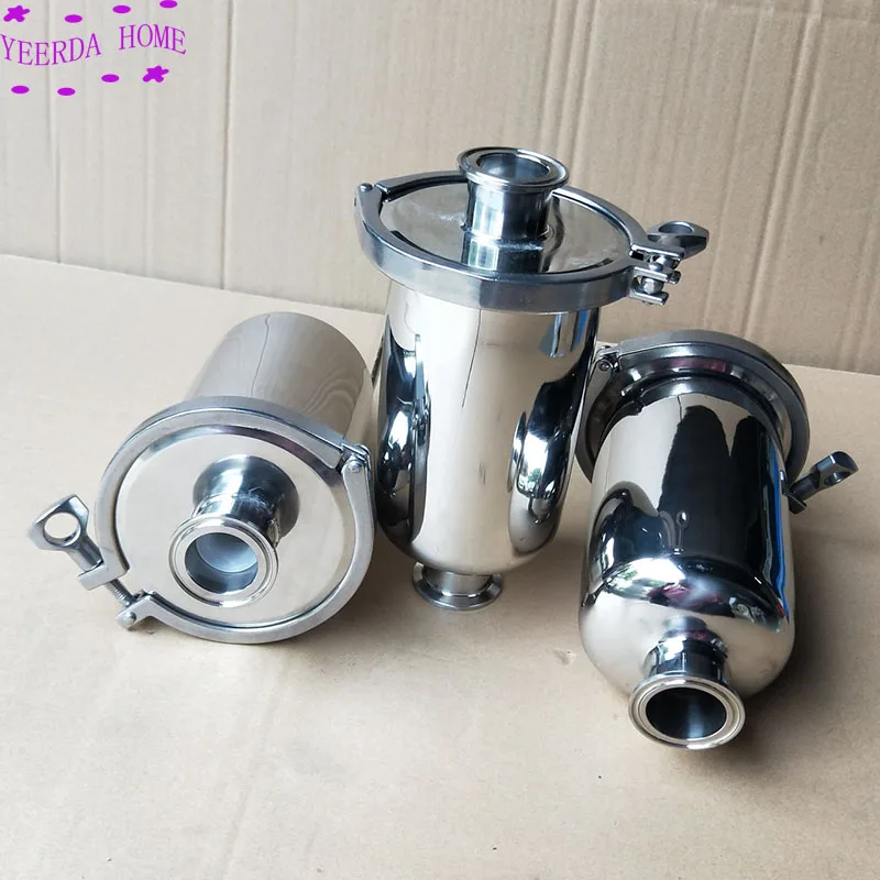 Sterile respirator SS304 Sanitary Pipe Filter Ferrule OD 50.5mm Air Filter Tri-clamp Strainer PPT Element 5"/10"