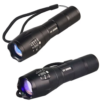 

New Military Grade Tactical Flashlight UV Electric Torch Flashlights UV LED 365NM UV 395NM Detector Lamp for Scorpion Money