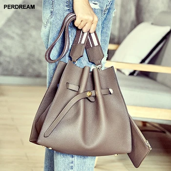 

Leather bag 2019 new female bag top layer leather portable Messenger bag fashion shoulder bag female bag mother bag