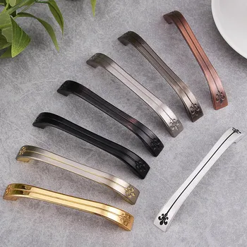 

Wardrobe Door Handle Drawer Shoe Cabinet Black Handle Modern New Cabinet G Kitchen Door Lengthened Knobs