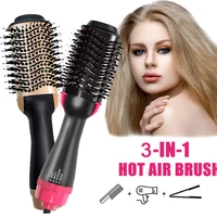 3 In 1 Hair Dryer Brush One-step Volumizer Blow Dryer Brush Hair Straightener Curler Professional Hot Air Brush Hair Styler Comb