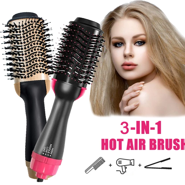 3 In 1 Hair Dryer Brush One-step Volumizer Blow Dryer Brush Hair Straightener Curler Professional Hot Air Brush Hair Styler Comb 1