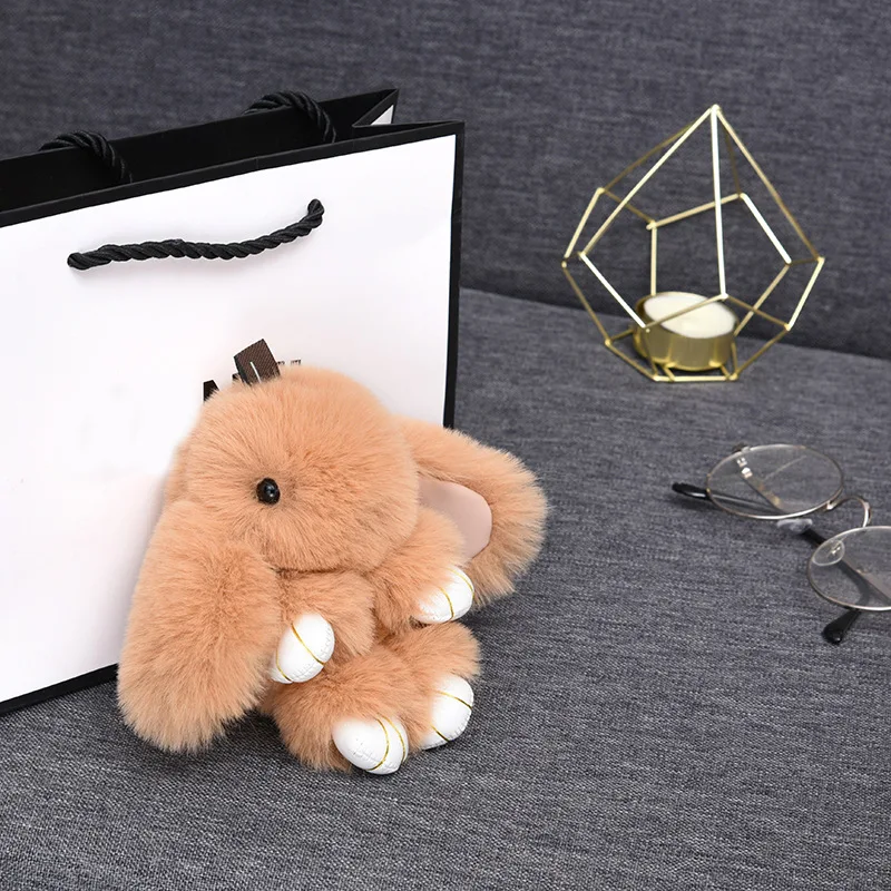 

Cute Small Rabbit Doll Bunny Plush Toy Bag Car Key Ring Pendant Hare Stuffed Animals Soft Toy Girl Kids Child Lady Birthday Gift