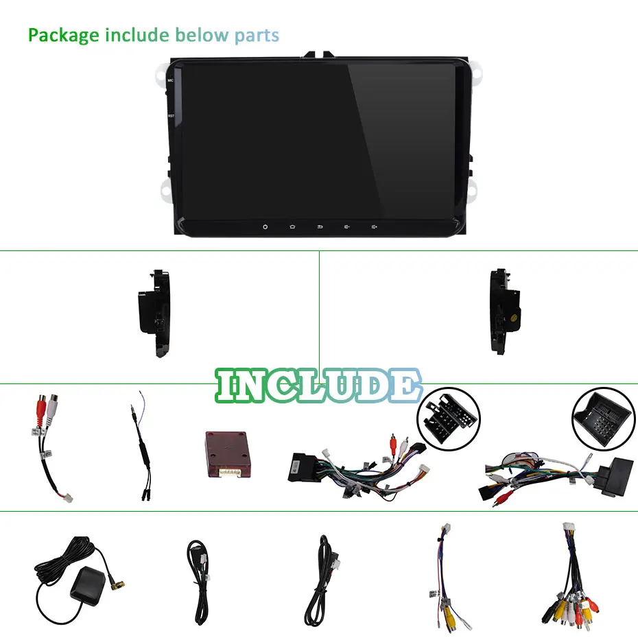 Excellent DSP IPS 9" for VW Skoda Octavia golf 5 6 touran passat B6 B7 jetta polo tiguan Android 9.0 2 din Car radio GPS multimedia no dvd 10