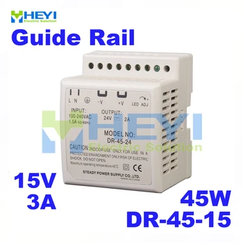 

Guide Rail single group switch power supply DR-45-15 input 110 / 220VAC output 15V 3A power supply