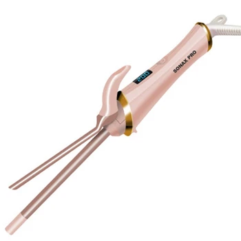 

Electric Hair Curler Digital Display Curling Irons Wand Roller Curl Stick Hairdressing Styling Tool-Pink US Plug
