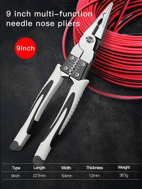 AIRAJ Multifunctional Universal Diagonal Pliers Needle Nose Pliers Hardware Tools Universal Wire Cutters Electrician Wire Pliers G