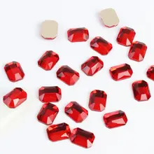 Стразы для ногтей на плоской подошве со стразами, стеклянные стразы, аксессуары для украшения ногтей в форме бриллианта, цветные стразы zhang ba jiao 6*8