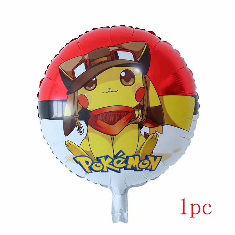 1pc Balloon 6pcs/bag Pikachu Party Supplies Trumpets/Whistle/Blowouts/Horn Kids Birthday Decoration Baby Shower Pikachu Party Suppiles - Цвет: 1pc Balloon