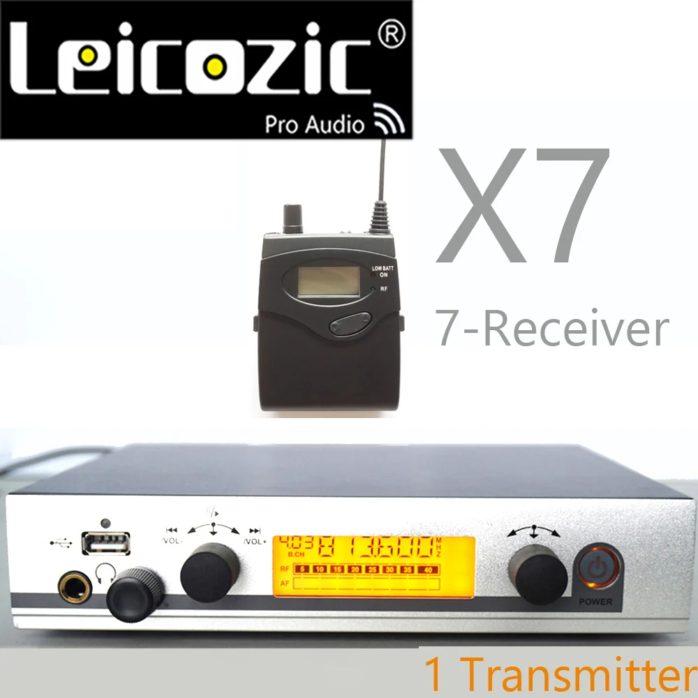 Leicozic Monitor in ear 7 receivers 300g3 iem In