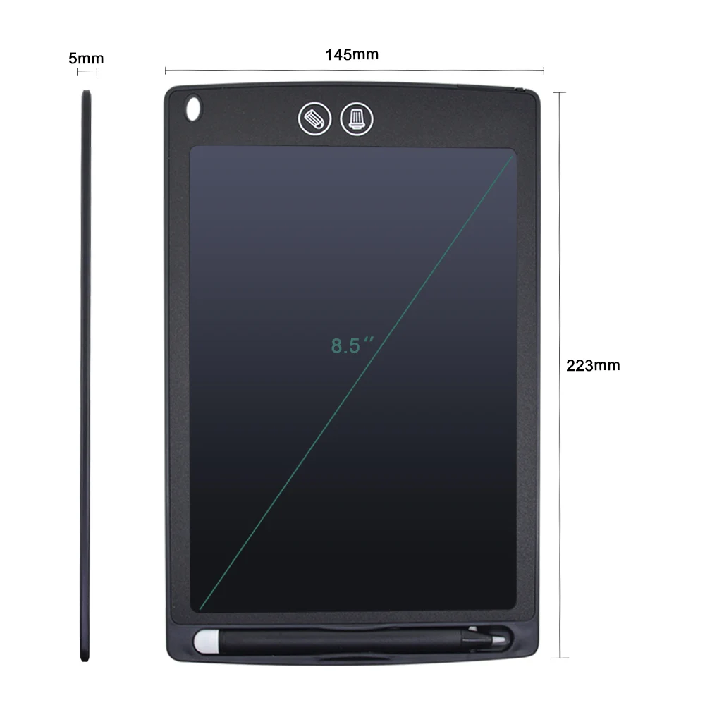CHIPAL 8.5 lcd 태블릿 그리기 디지털 부분적으로 지울 수있는 그리기 태블릿/패드/보드 어린이 선물 펜 배터리
