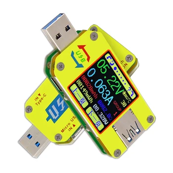 

UM34C Type-C USB 3.0 color LCD display DC voltmeter cable resistance mobile power meter USB meter