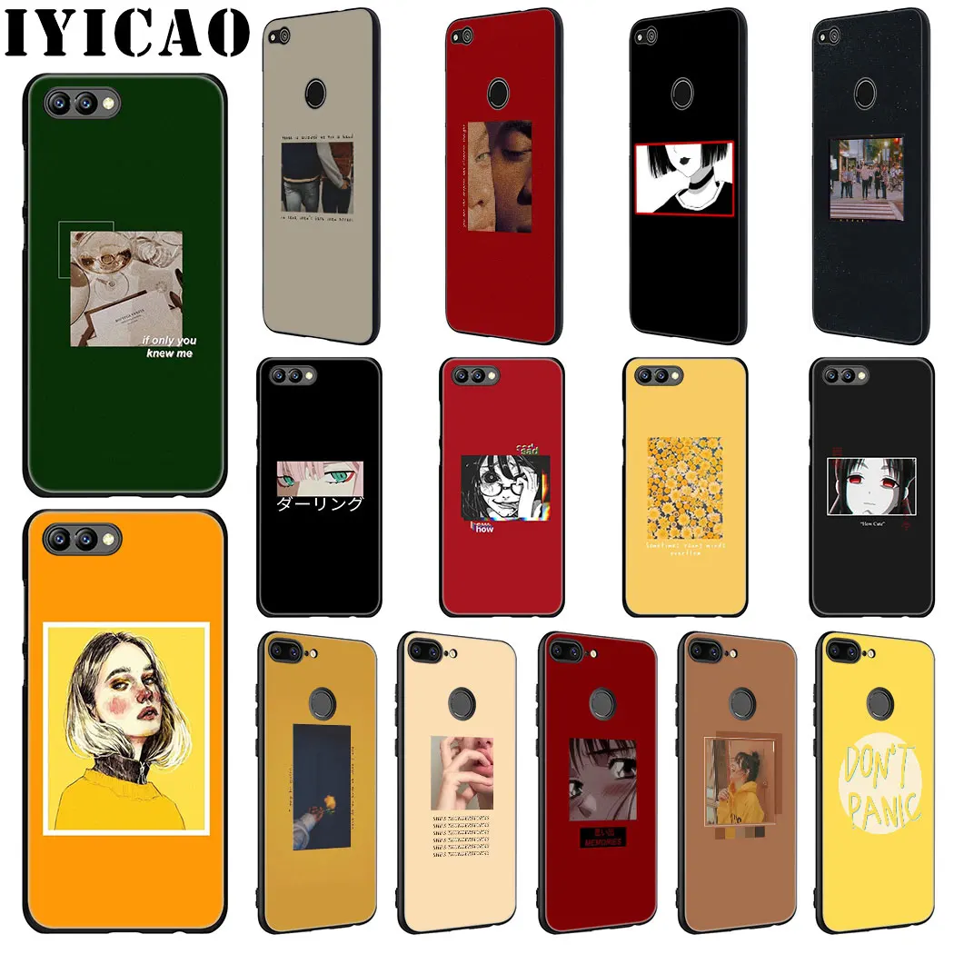 

IYICAO Funny pictures text Soft Silicone Case for Huawei Honor view 20 9X Pro 10 9 8 Lite 8X 8C 7X 7C Note 10 Case