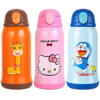 

600ml Kids Water Bottle Thermos Bottle Cartoon Thermo Mug Vacuum Flask Stainless Steel Tumbler Water Flask