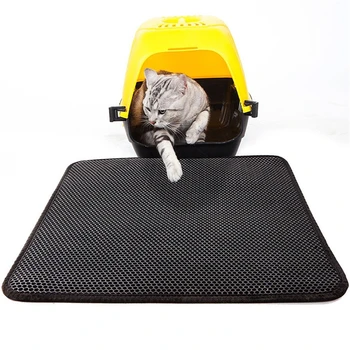 

Waterproof Pet Cat Litter Mat Double Layer Litter Cat Bed Pads Trapping Pets Litter Box Mat Pet Product Bed For Cats House Clean