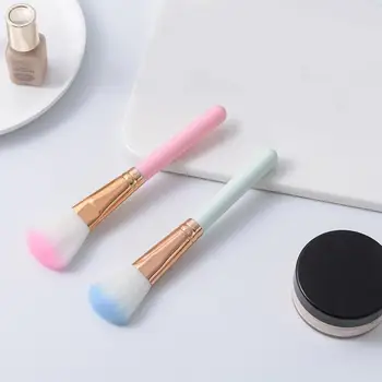 

Mini Retractable Foundation Makeup Powder Blush Hair Make Up Brush Face Beauty Cosmetic Tools Professional Marbling Handle