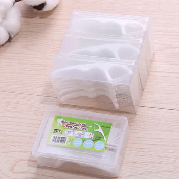 

Dental Floss Flosser Picks Teeth Toothpicks Stick Tooth Clean Oral Care 7.5cm Nylon wire White Dental