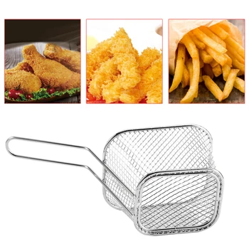 

Mini Stainless Steel Potato Chips Frying Baskets Potato Cooking Tool Food Presentation Strainer Chef Basket Colander Tool