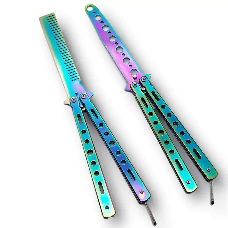 

2 Colors Hair Comb Butterfly Folding Camping Performance Practice Tool Beauty Salon Multi Use Comb Styling Tools for Men Women