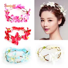 Летние пляжные украшения для волос для женщин гирлянда цветы привлекательные аксессуары для волос; Свадебные украшения для волос HG09