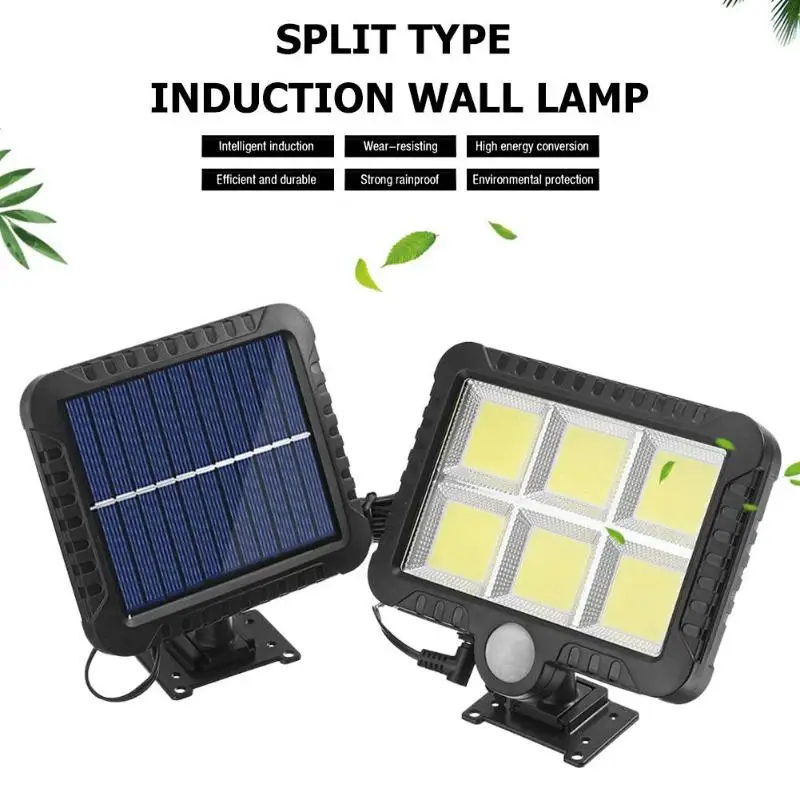 COB 120LED Solar Motion Sensor Wall Light Outdoor Waterproof Garden Lamp