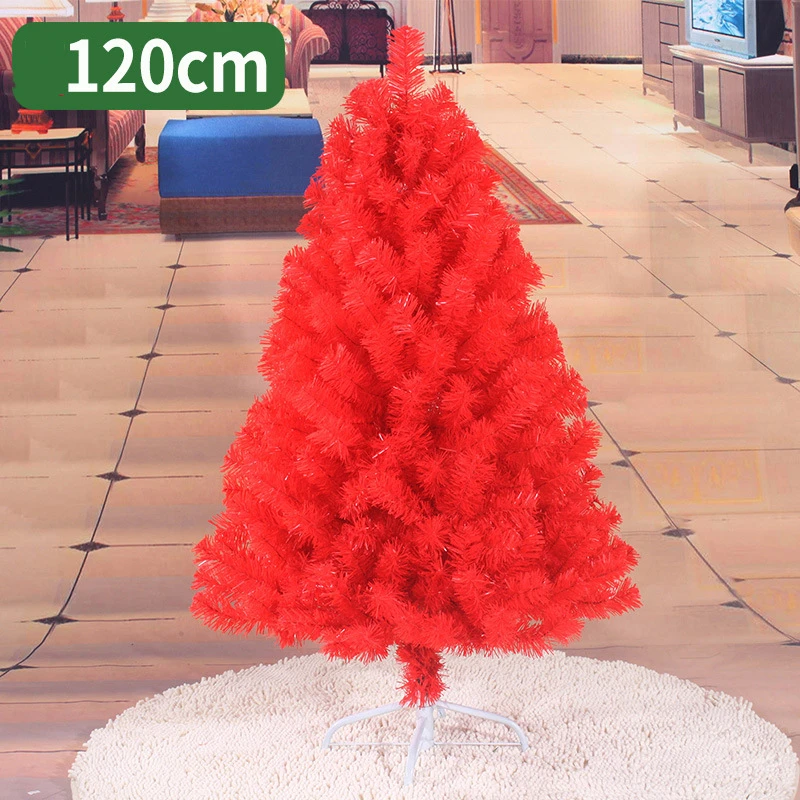 120cm Christmas tree pink rose red artificial Christmas tree decorations Christmas decorations for home free shipping - Цвет: red
