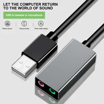 

External USB Sound Card USB to Jack 3.5mm Adapter Headphone Audio Adapter Micphone Sound Card For Mac Win Compter Android
