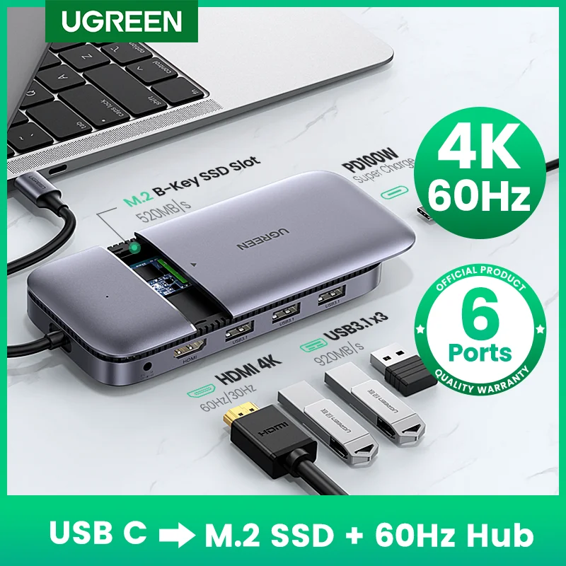 ugreen hub usb, Ugreen USB 3.0 HUB with Phone Holder 4 Port USB HUB USB