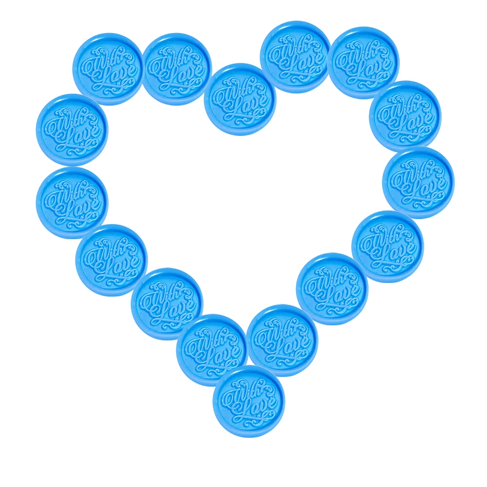 

With love Self Adhesive Wax Seal Stickers Accept Custom logo Color for Wedding Invitations Letter, Envelopes