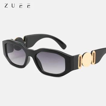 

ZUEE 2020 Fashion Personalized Metal Avatar Decorative Men Sunglasses Irregular Small Frame Women Sun glasses UV400 de sol